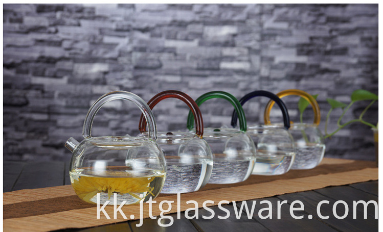 colorful glass water teapot